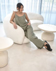 Wide Leg Linen Pant - Pistachio: Pistachio / XL