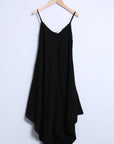 Linen Dress Flowy Maxi Made in Italy - Black - One size