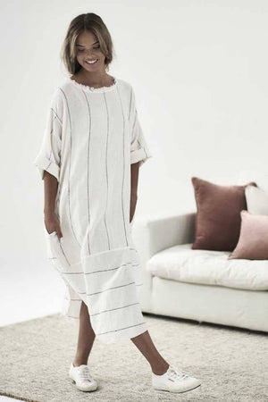 Eadie Lifestyle Carter Malle Linen Dress OSFA