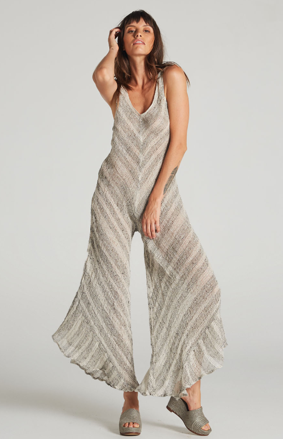 Estilo Emporio Senorita Jumpsuit - LUXAMORE -Jumpsuits-Estilo Emporio Senorita Jumpsuit weave allows the jumpsuit to just hang on the body in all the right places, easy to wear, easy to travel. Shop Estilo Emporio.