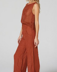 Estilo Emporio Tropez Pant - Rust - LUXAMORE -Pants-Estilo Emporio Tropez Pant is a low maintenance design with a luxe feel featuring a slight cropped flared silhouette. Shop Estilo Emporio Pants at Luxamore.