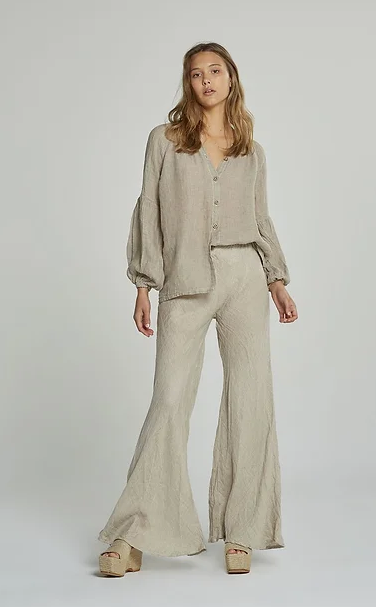 Estilo Emporio Voille Shirt - Natural - LUXAMORE -Tops-Estilo Emporio Voille Shirt lightweight Italian Ville designed with a relaxed fit. Carefully hand-cut, breathable linen. Shop Estilo Emporio Tops at Luxamore.